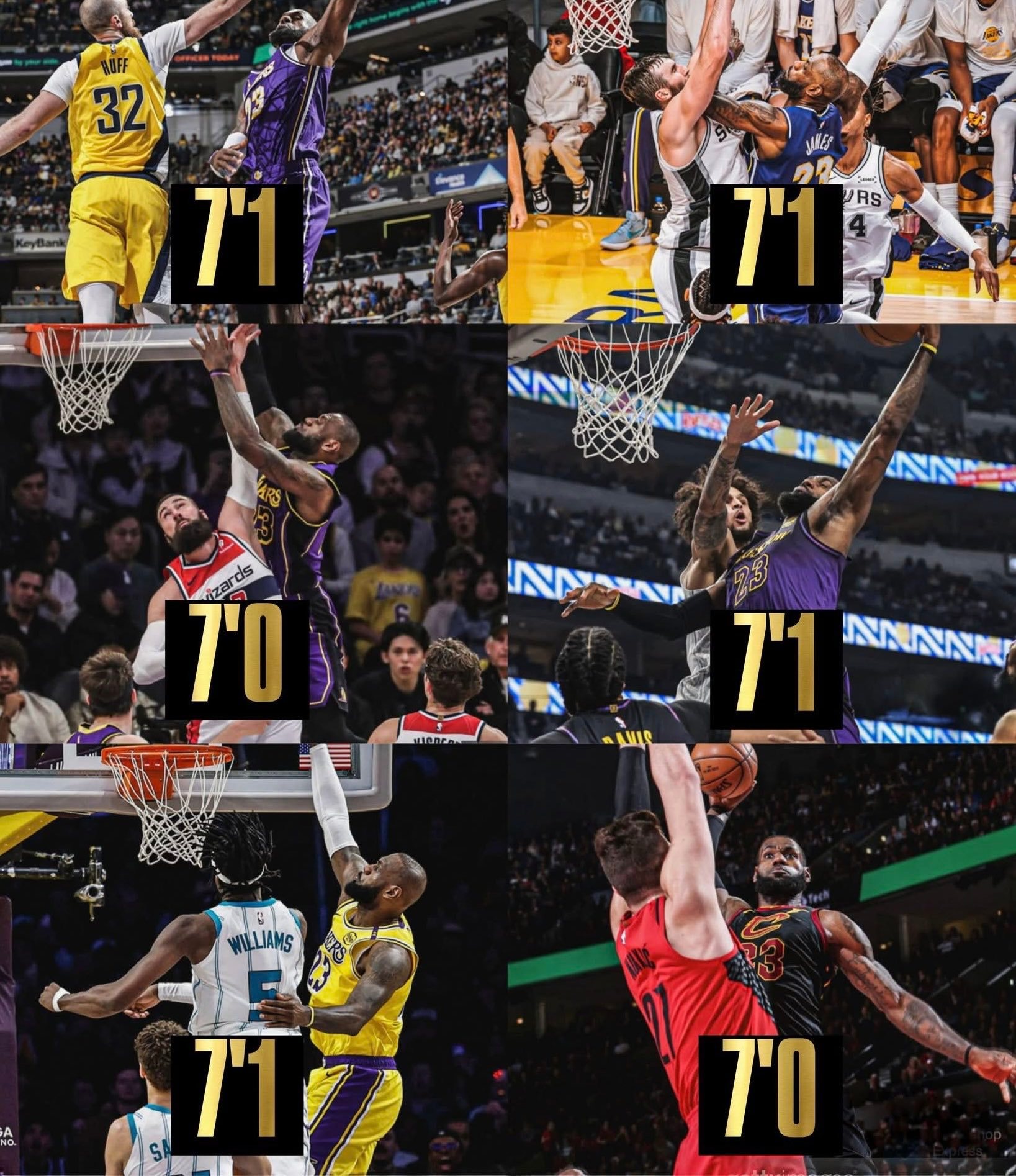 老詹隔扣过的7尺长人詹姆斯