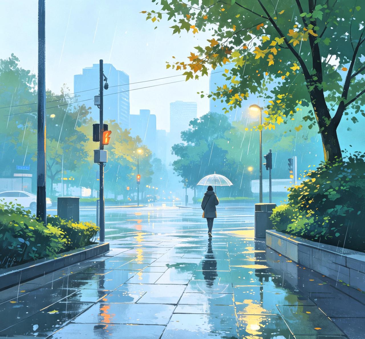 【原创作品】
七绝·蓉城喜雨
    文/张和平
连日熏蒸苦暑侵，
终飘凉雨散炎