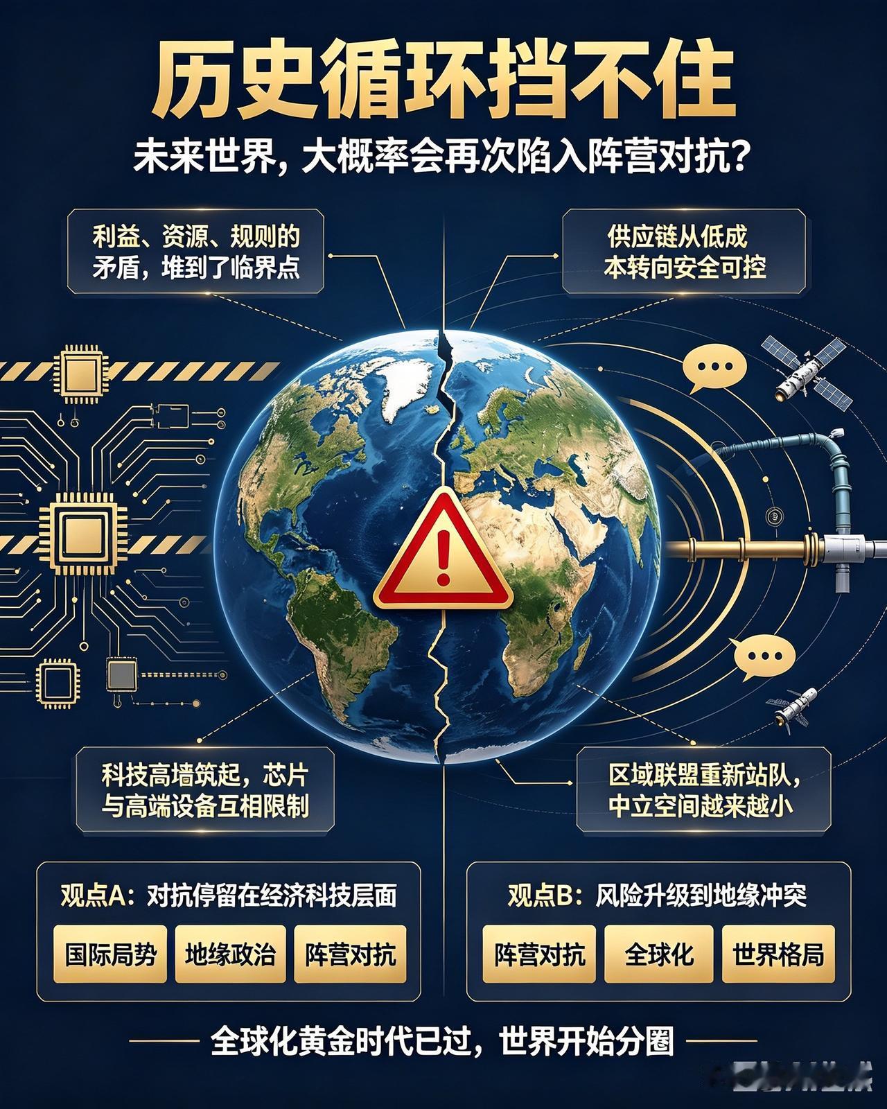 历史循环挡不住：未来世界，大概率会再次陷入阵营对抗！

很多人以为全球化会一直走