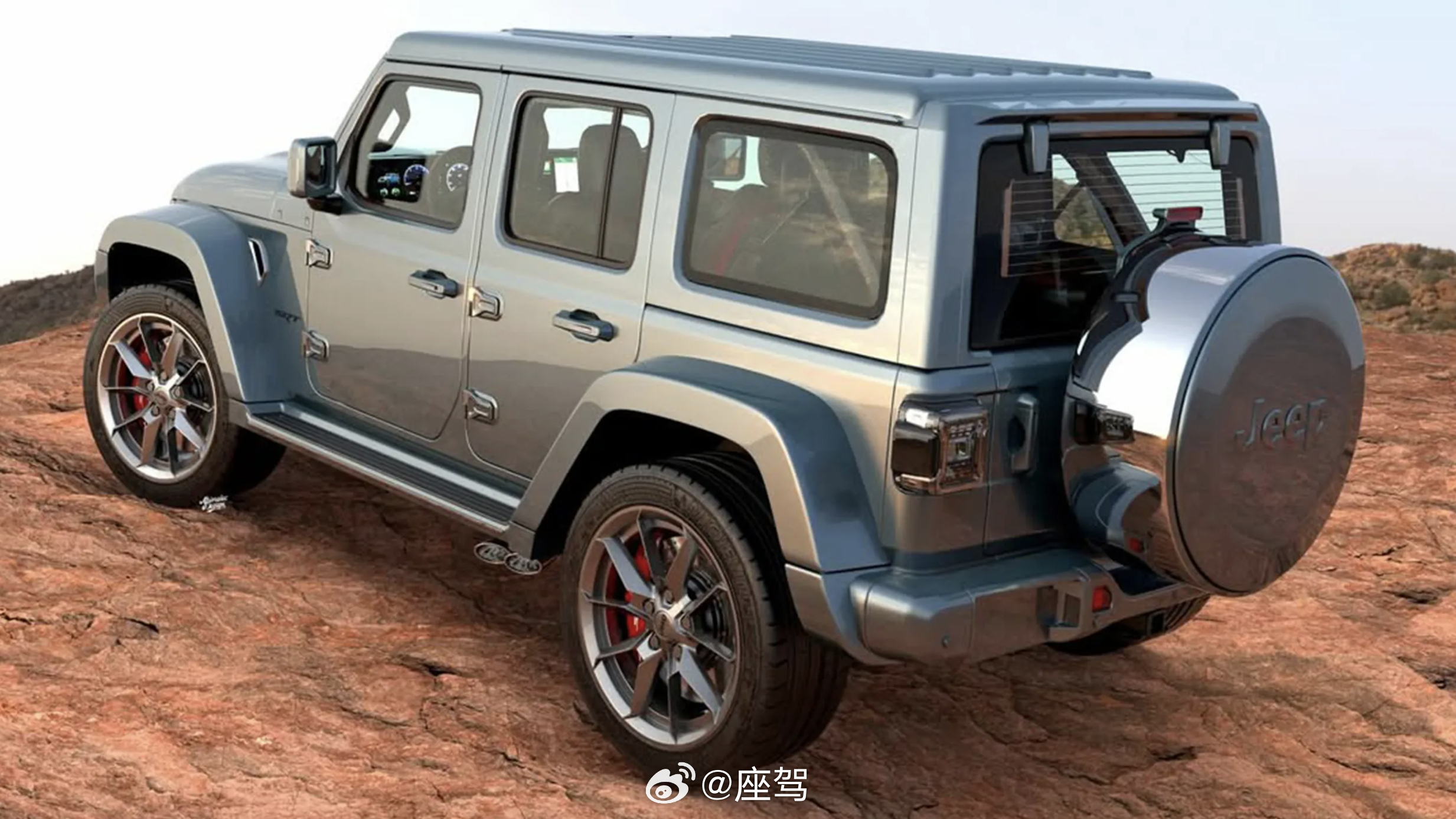 独立汽车设计师Abimelec Design近日绘制了一组Jeep牧马人的豪华版