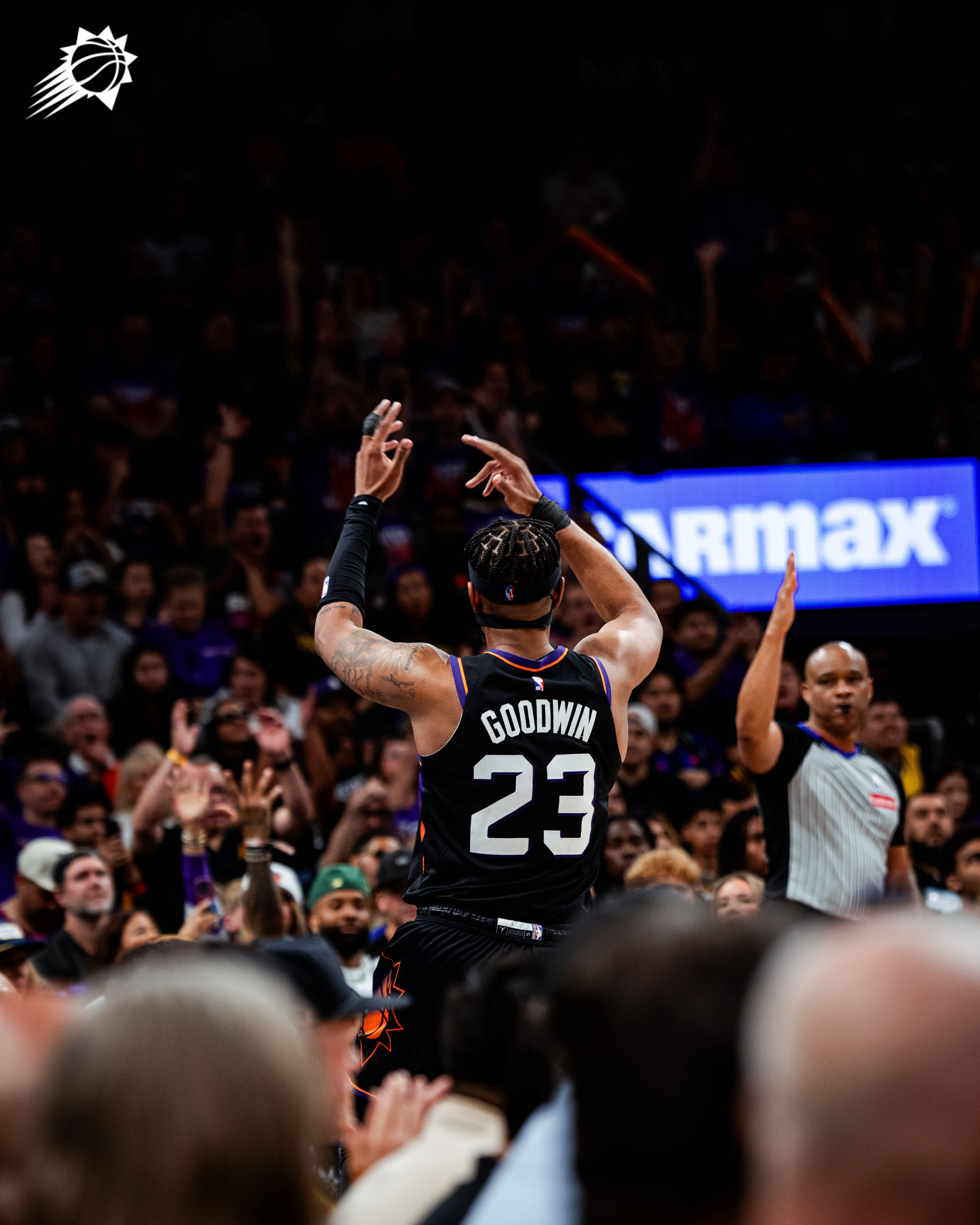 库里三分命中，古德温随后立马回应👌菲尼克斯太阳 ｜勇士vs太阳