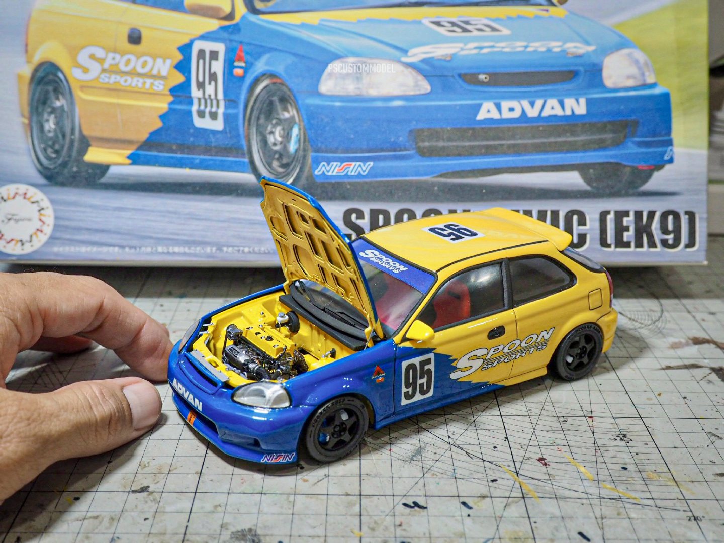 1/24 拼装车模 本田思域TypeR EK9 VTEC Spoon Spoon