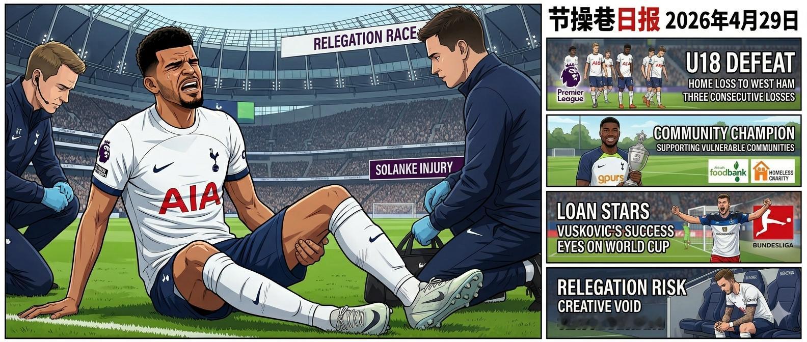 📰 节操巷日报 2026年4月29日📣 官方动态•热刺英超客战切尔西的赛事改