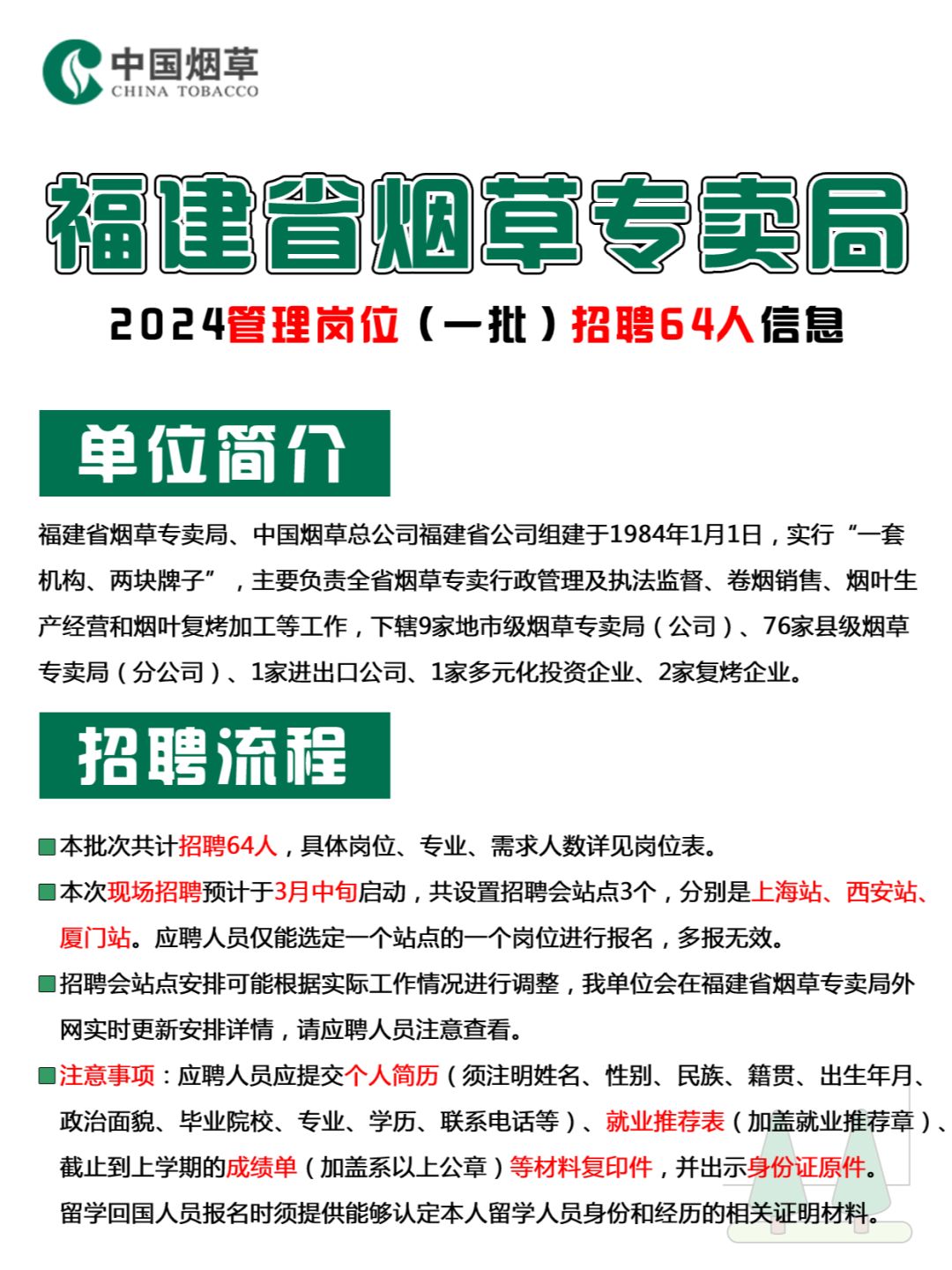 💥打破信息差🔎烟草专卖局管理岗招聘！