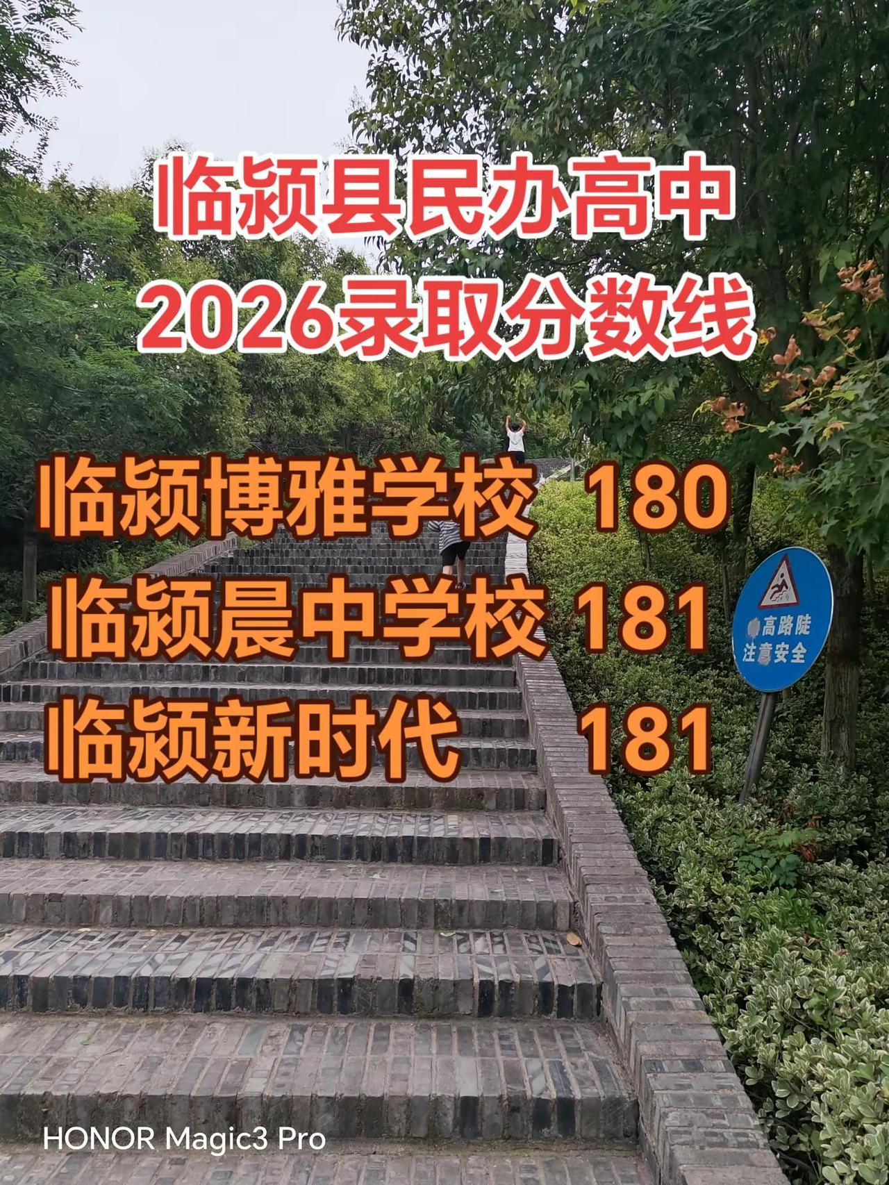临颍县民办高中2026分数线