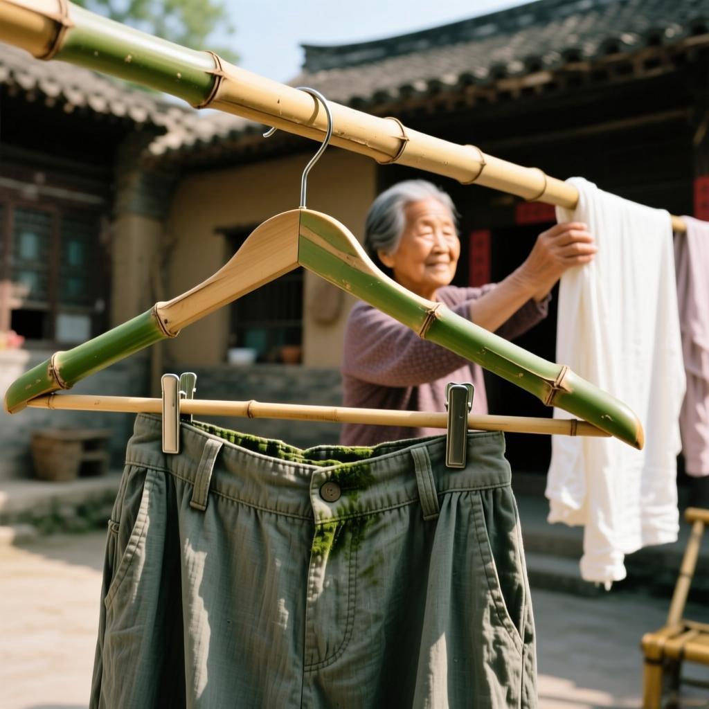 “竹裤架”突然翻红，安吉毛竹削的裤架正在韩国走红，东京主妇拿它夹和服腰带，西班牙
