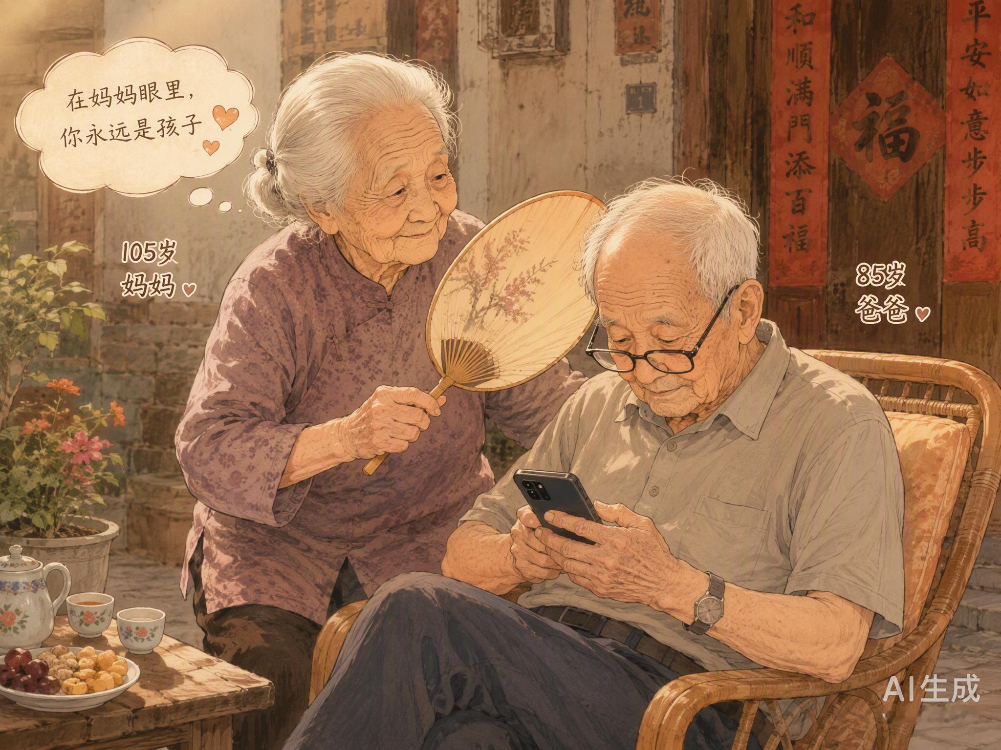 福建这户五世同堂的89口之家，上演了一幕让全网破防的“终极管教”。105岁的母亲