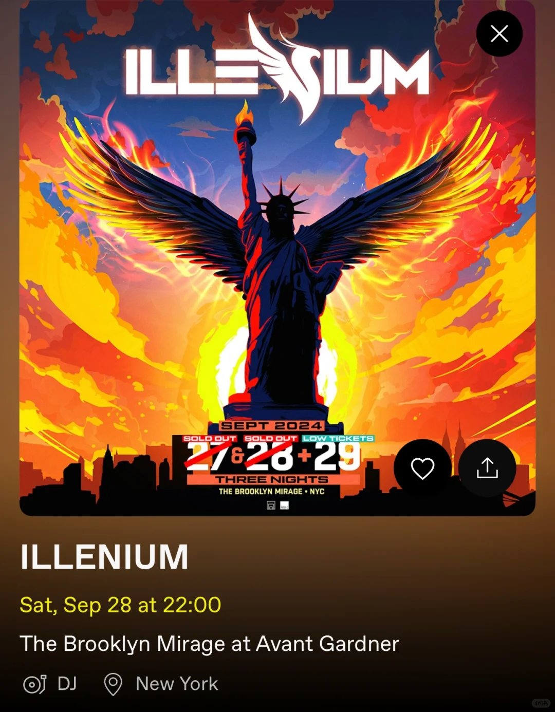 出两张9/28 illenium