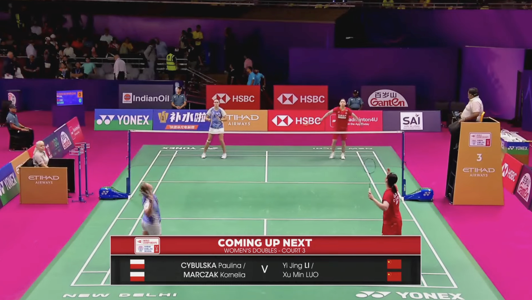 李怡婧/罗徐敏🇨🇳 vs 🇵🇱宝琳娜/科内莉亚，比赛马上开始！2026年