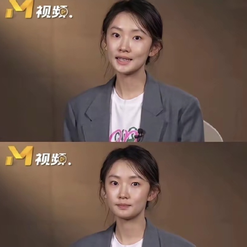 这才是老实的姑娘，人家说上央视得素颜，周依然她就真的顶着个冒油光的大素脸去了… 