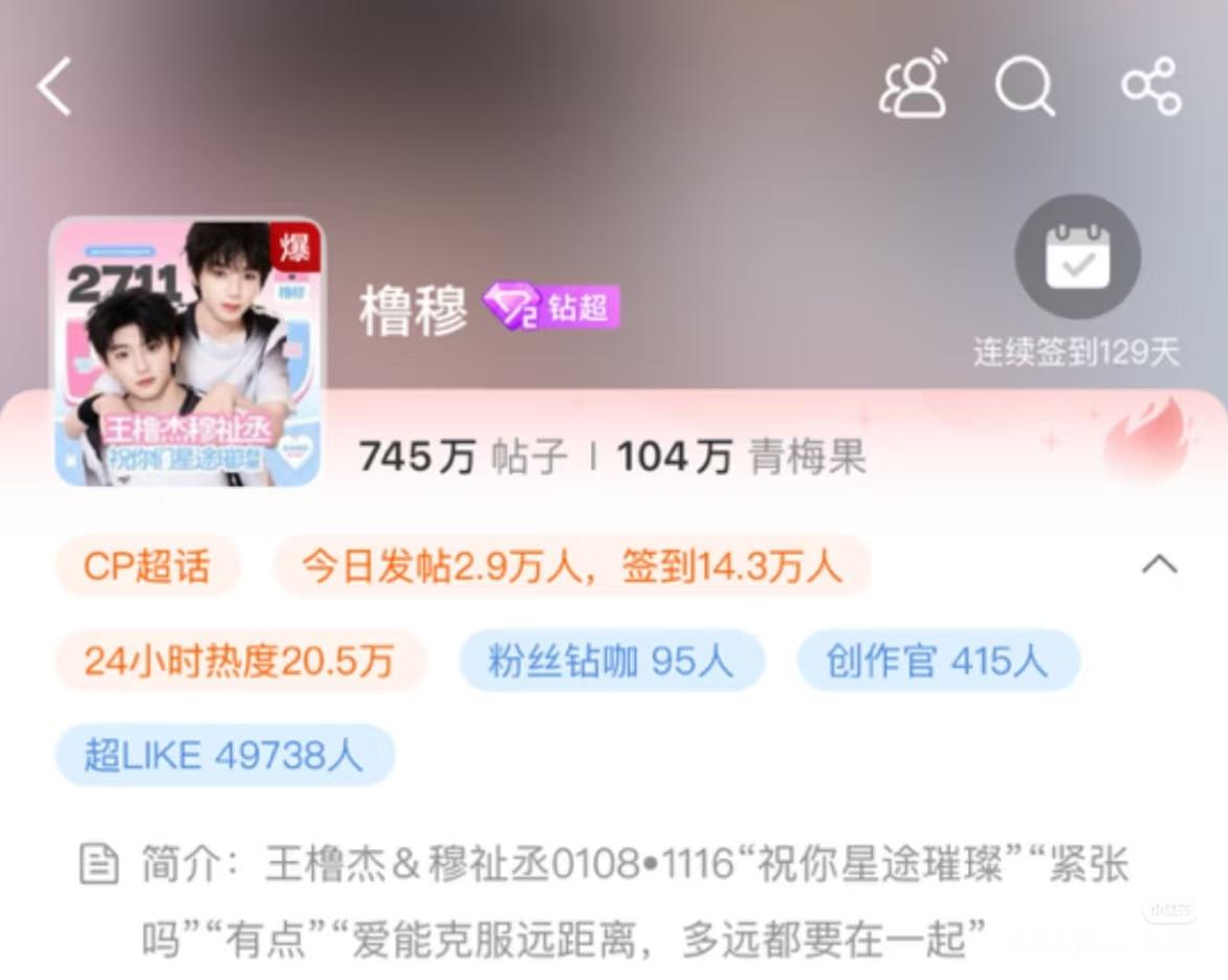 橹穆超话爆了我的妈呀，221万互动，第一次见超话爆，到底是什么概念呀 