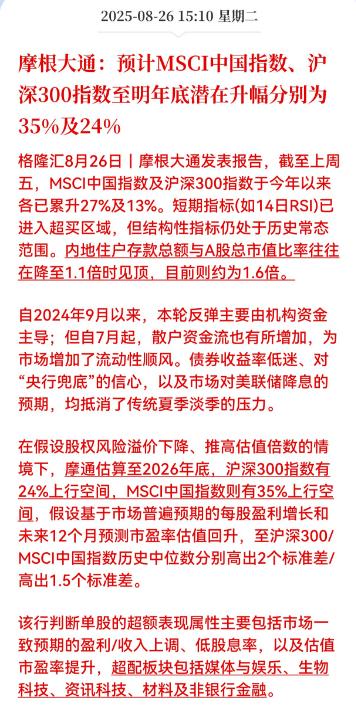 重大利好！摩根大通大幅看涨A股，明天又是修复大反弹的一天？

国际知名投资机构摩