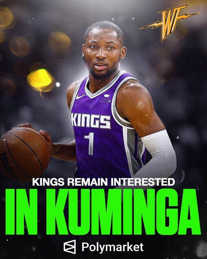 最接近交易球队的是国王队从原来（交易概率）的88降到54再回升到79金州勇士nb