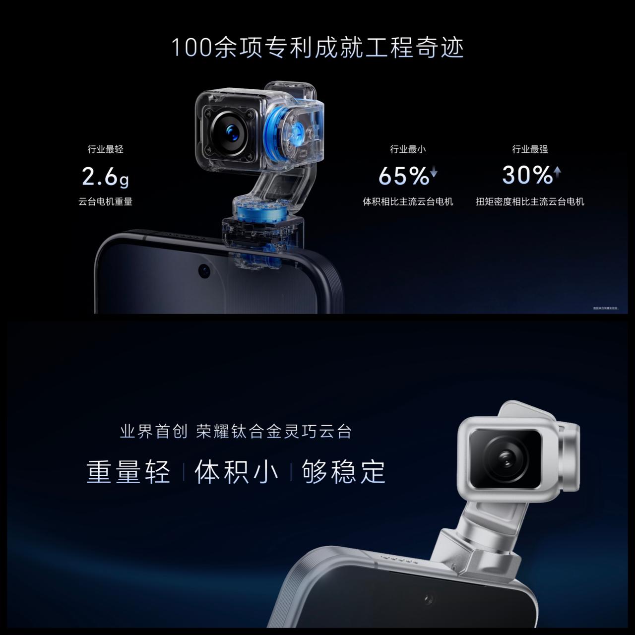 荣耀为Robot Phone打造的手机云台与市面上的常规云台相机截然不同。由于整