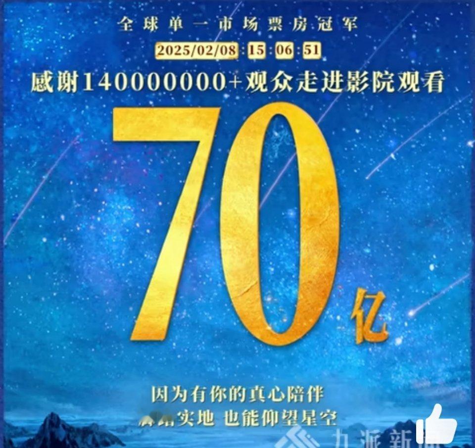 哪吒2感谢140000000位观众 那咋感谢140000000位观众，到目前为止