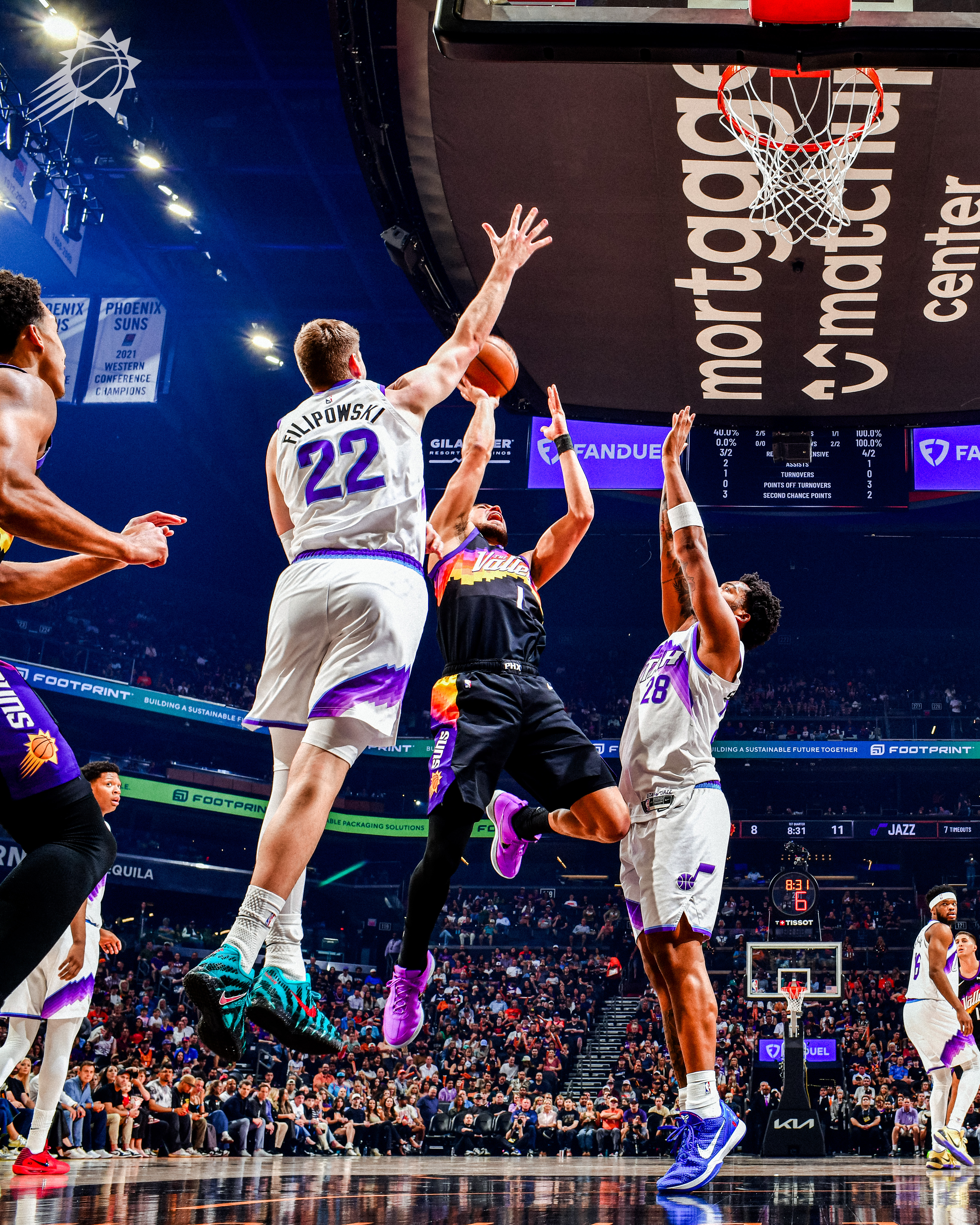 连续三次进攻打成！行云流水🔥 菲尼克斯太阳 ｜爵士vs太阳 ｜ 