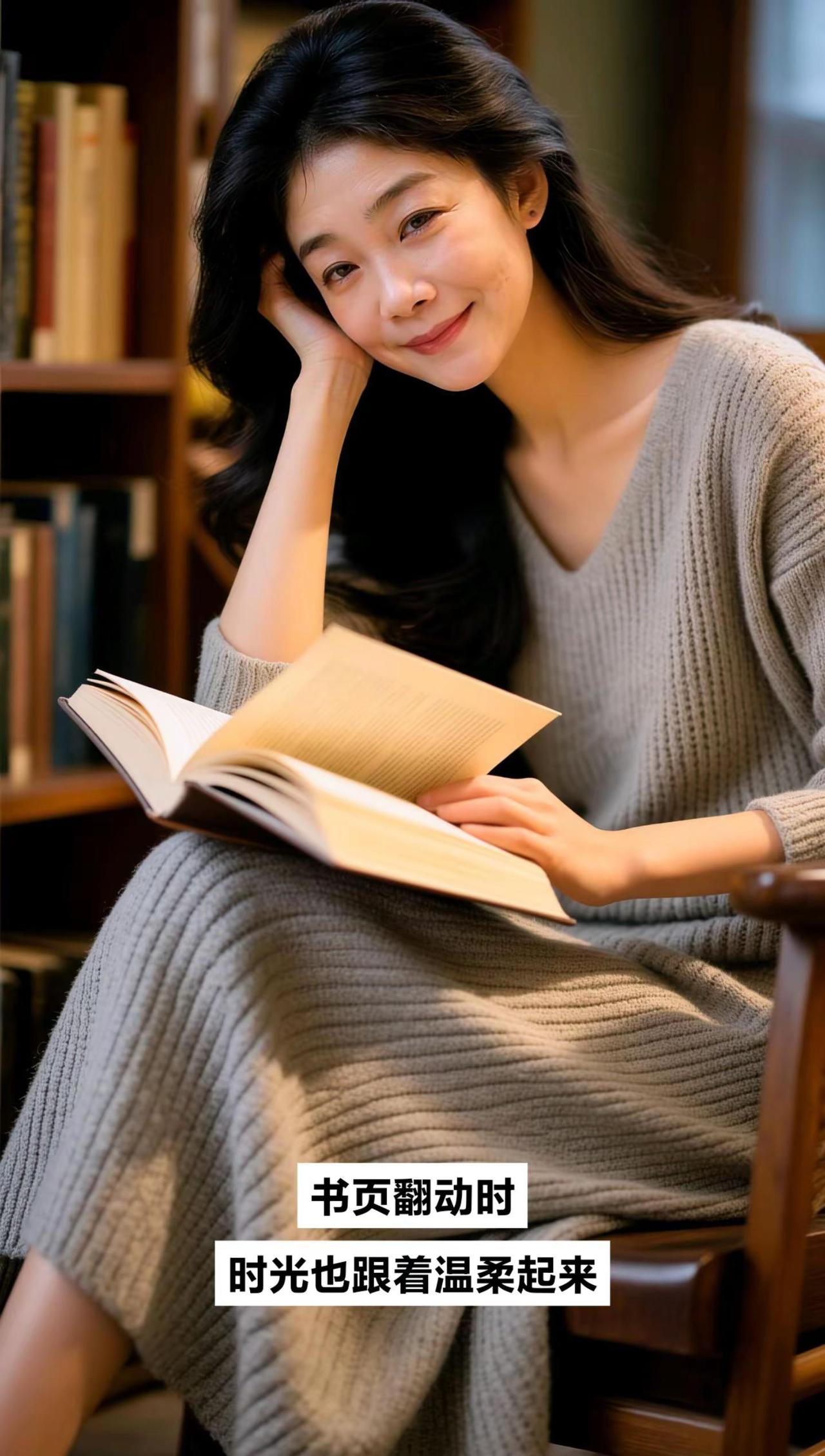 今日分享。AI创作形象AI静谧读书写真