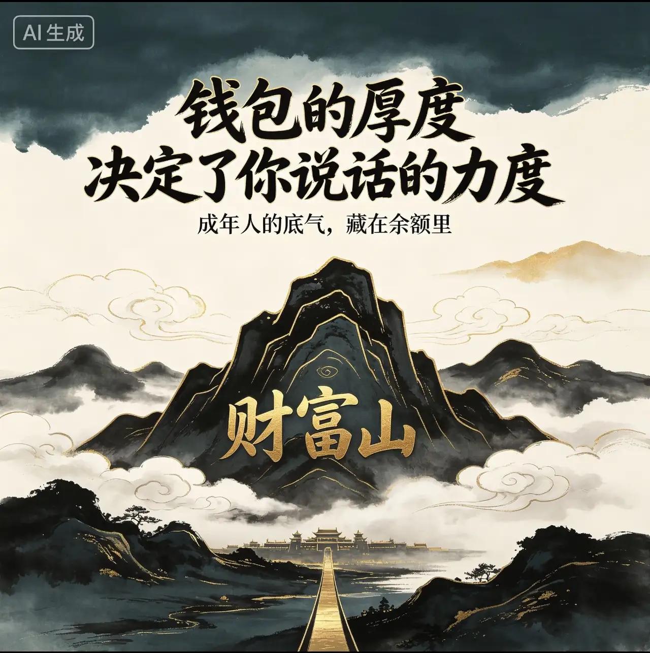 钱包的厚度，决定了你说话的力度。这话听着俗，细品却透着人间清醒。可若只盯着余额，