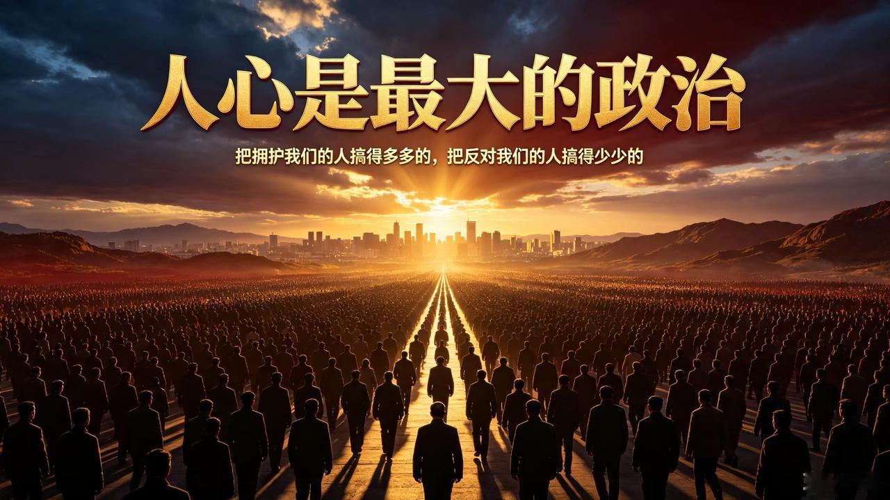 读懂政治的真谛：把拥护我们的人搞得多多的，把反对我们的人搞得少少的
 
很多人喜