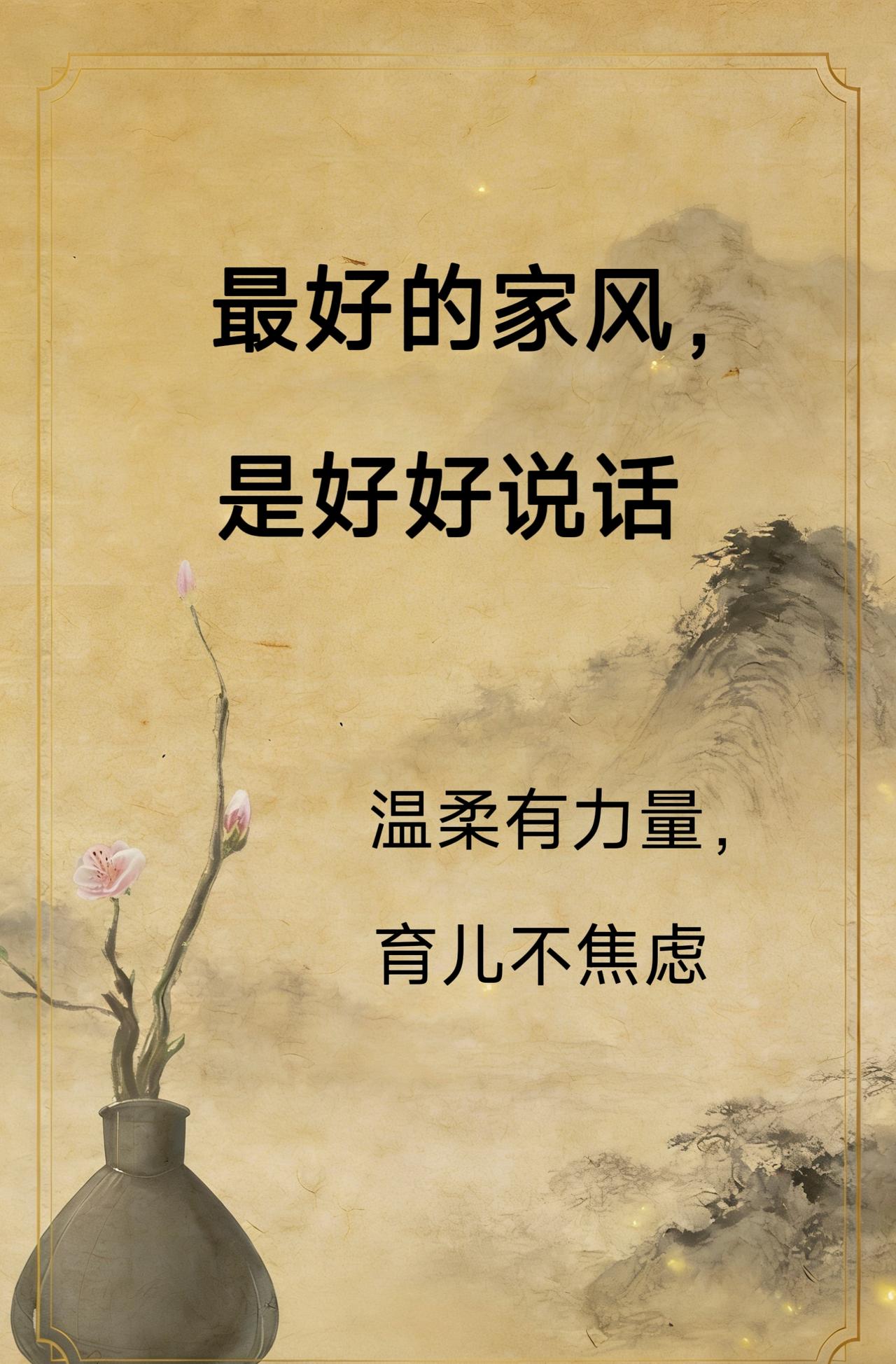 一个家最好的风水：
 
1. 父母温和，孩子自信
2. 说话算数，孩子有原则
3