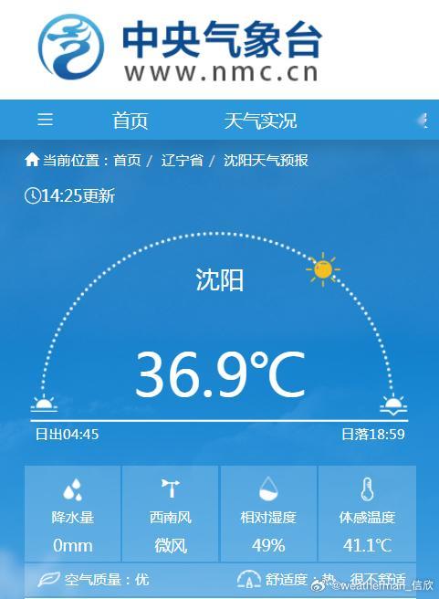【高温 辽宁多地破纪录】今天截至14时最高，新疆辽宁甘肃站点包揽前十。其中辽宁鞍