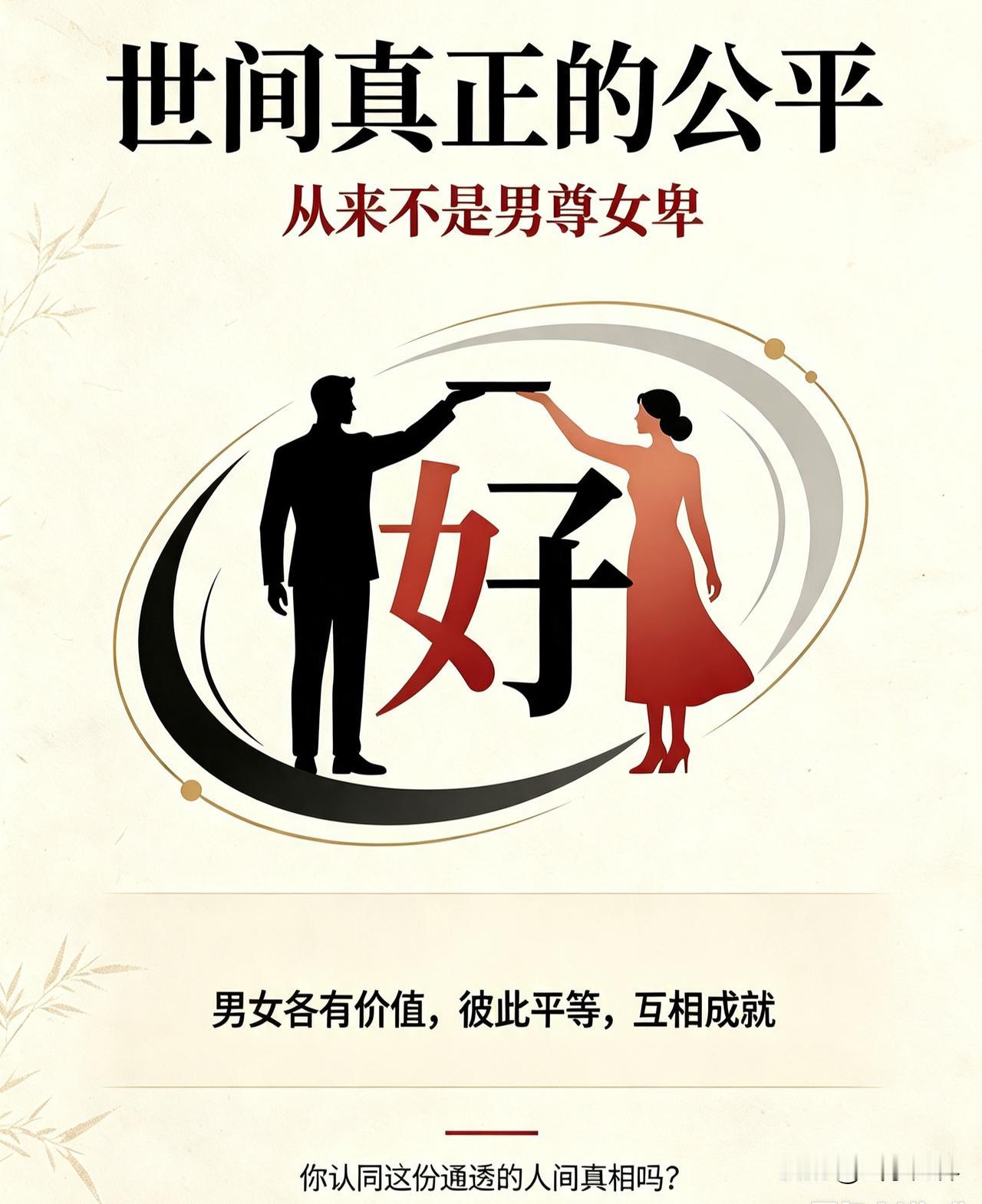 世间真正的公平，从来不是男尊女卑
 
大家有没有发现一个很微妙的社会现象？生活中