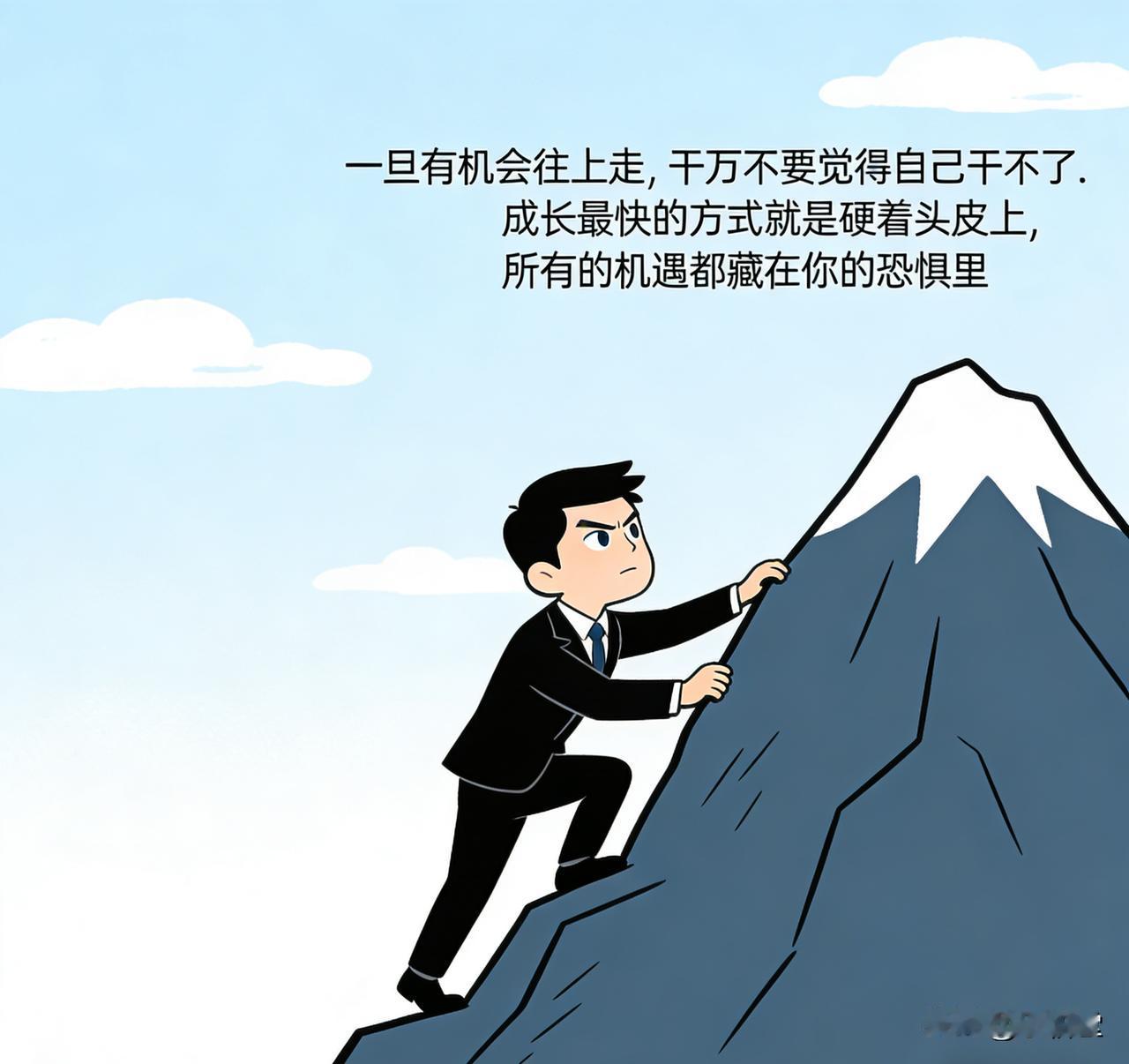 遇到往上走的机会，别怂！
 
家人们，遇到能往上走的机会，千万别觉得“我干不了”