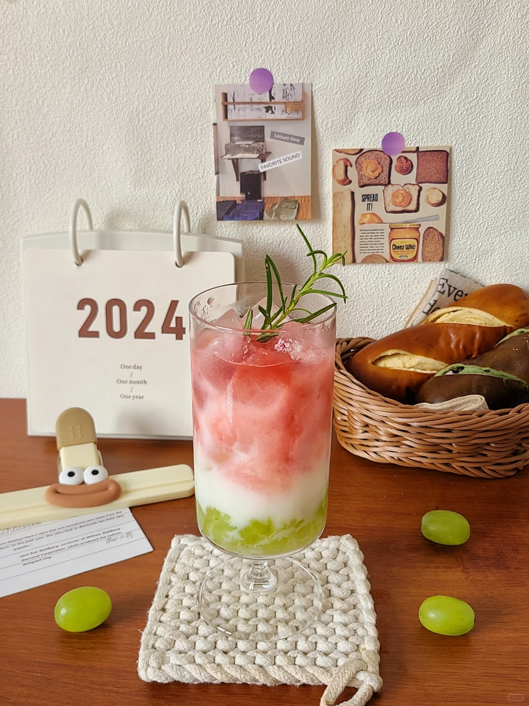 Drink｜夏日快乐饮品之青提西瓜🍉多多
