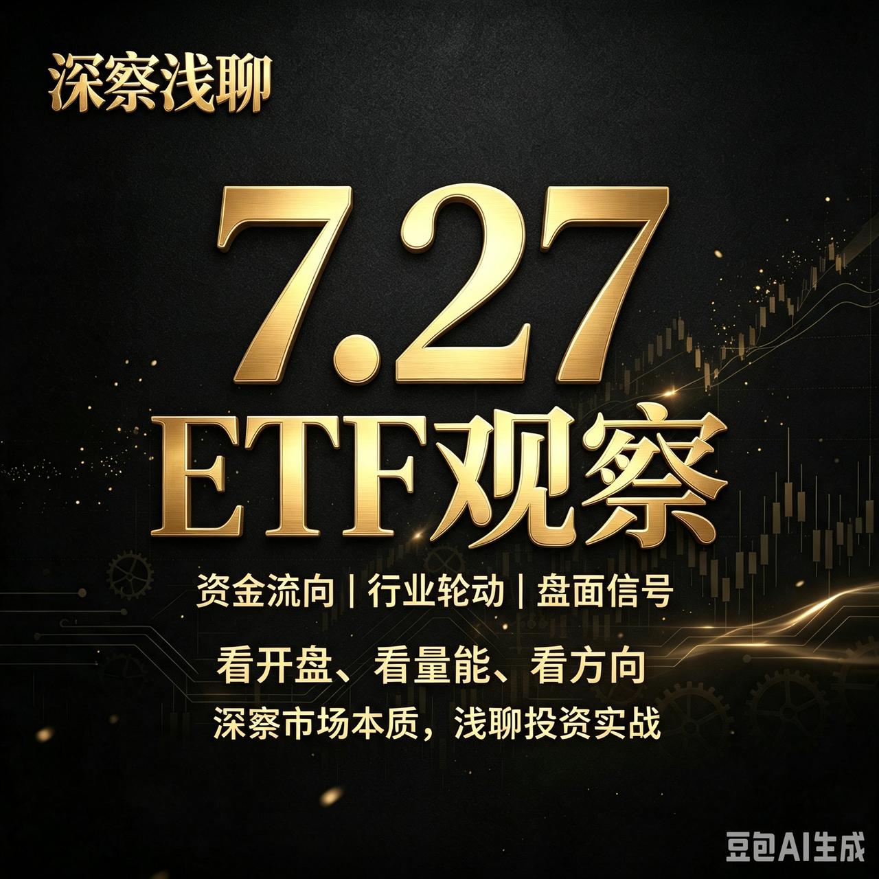 复盘昨天的ETF数据，初步判断：本周的市场节奏，大概率是“震荡蓄势、方向分化”。