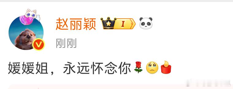 赵丽颖发文，媛媛姐永远怀念你。朱媛媛去世 ​​​
