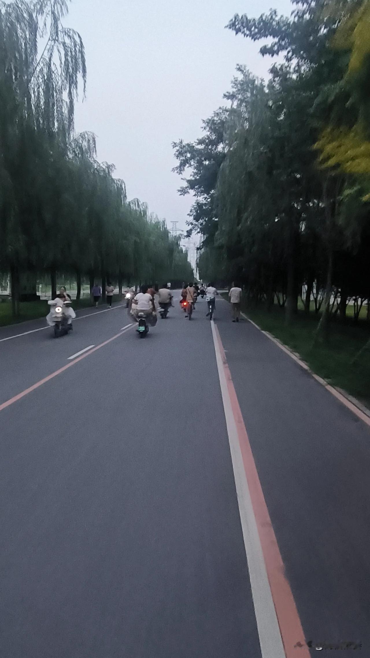 夜骑保定北堤路第三天
 
傍晚18点50分出发，从恒祥北大街北堤路交叉口一路向东