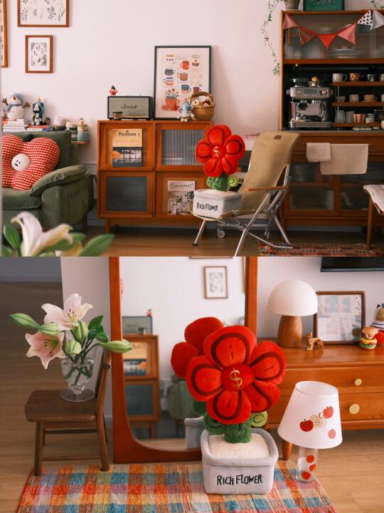 朋友给我颁了一朵大红花🔴