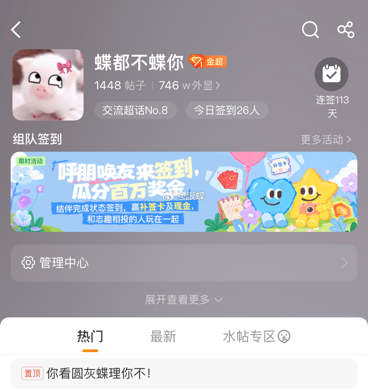 113天 金超了