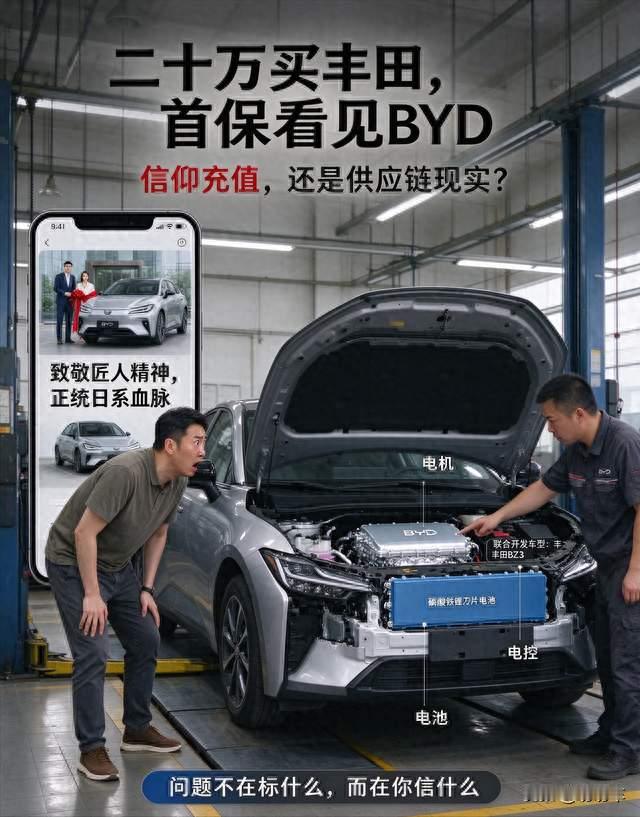 丰田电车拆开全是比亚迪，日系粉当场破防？