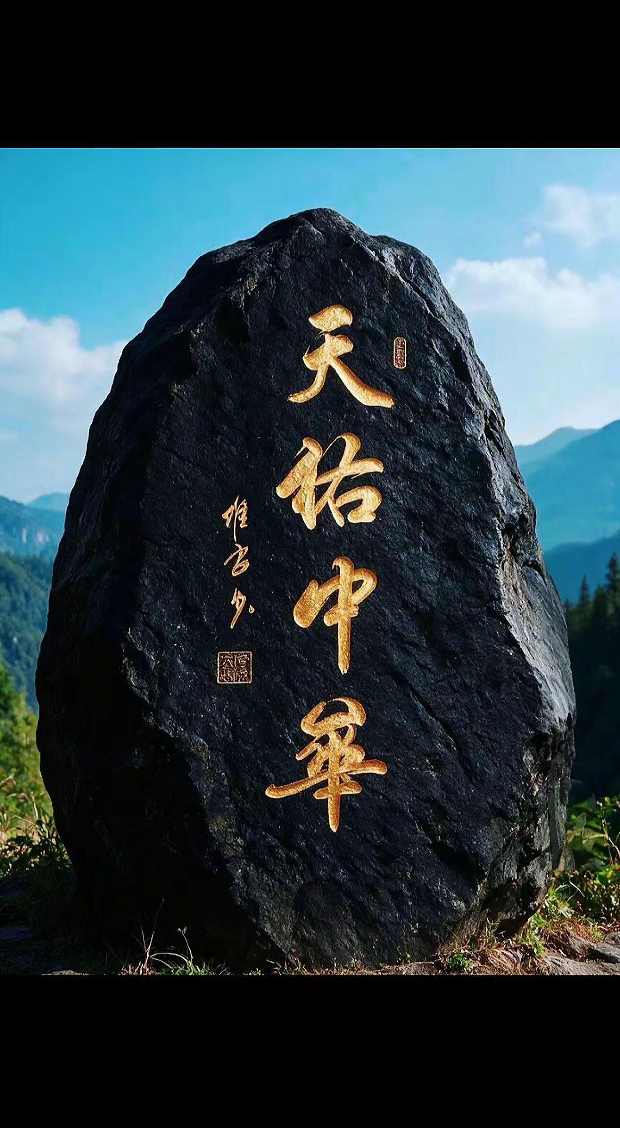 维安原创书法作品《天祐中华》