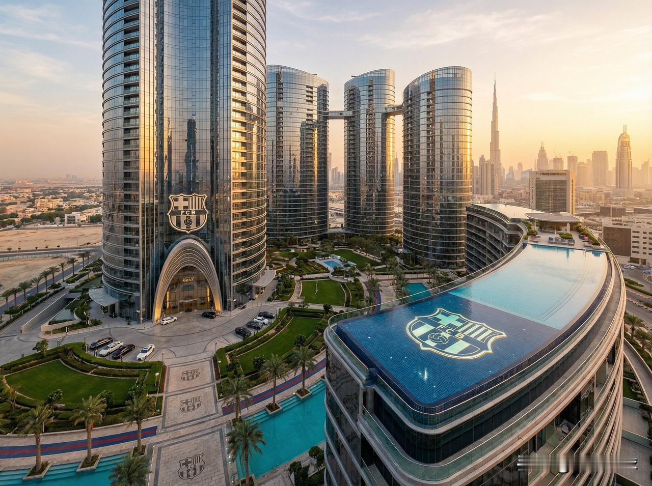 突发新闻：巴塞罗那已与迪拜一家公司达成协议，将以其名义建造一个商业豪华住宅综合体