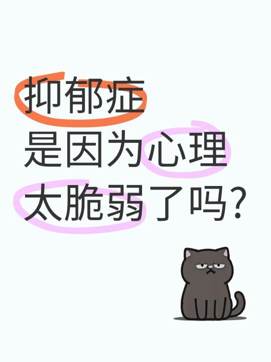 抑郁症，是因为心理太脆弱了吗? . 老有人问我：“得抑郁症是不是因为心...