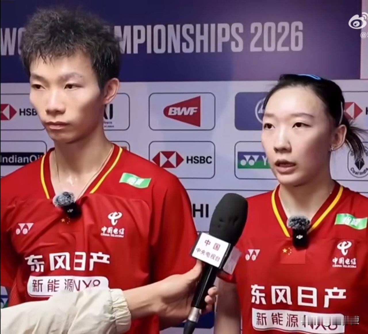 蒋振邦/魏雅欣晋级混双十六强的赛后央视采访🎤
蒋振邦：我觉得今天比赛更多的时候