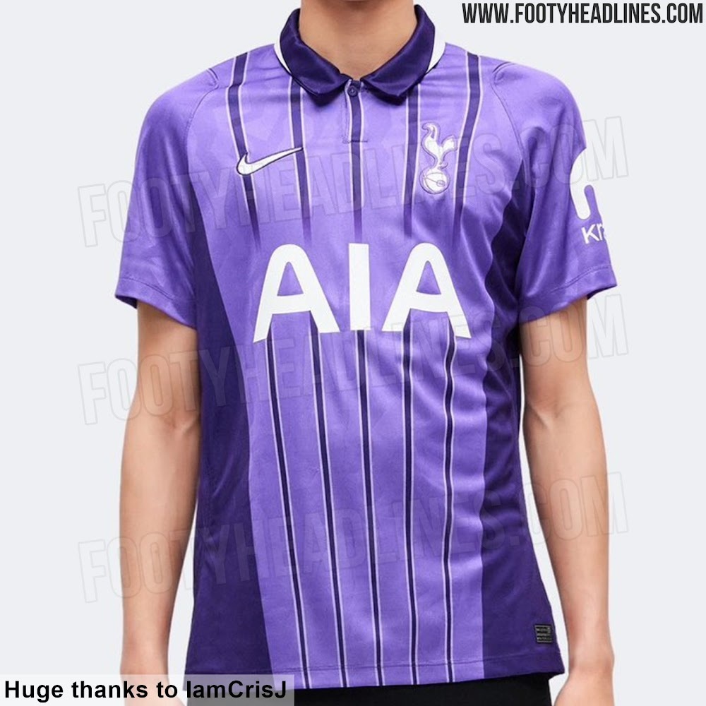 著名球衣网站Footyheadline公布热刺26/27赛季第三球衣谍照。新球衣