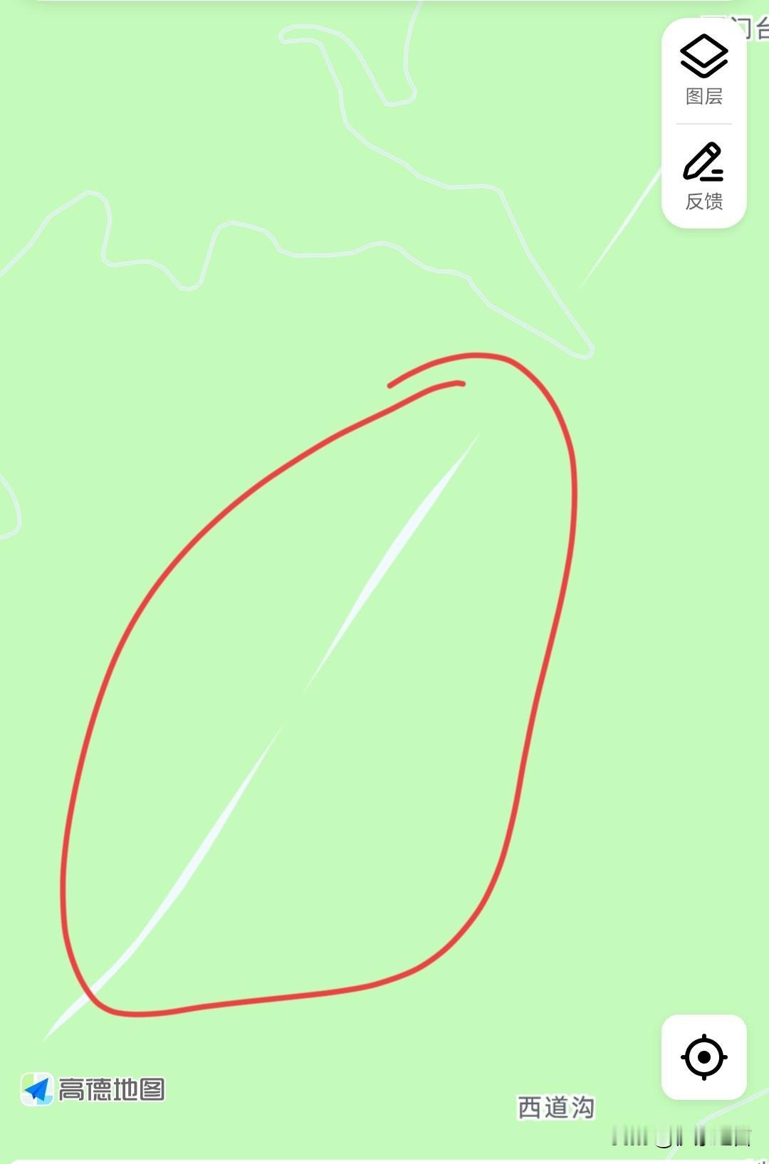 偶然在高德地图上发现这个（红圈所示），不像道路，也不像地块。有谁知道这表示什么情