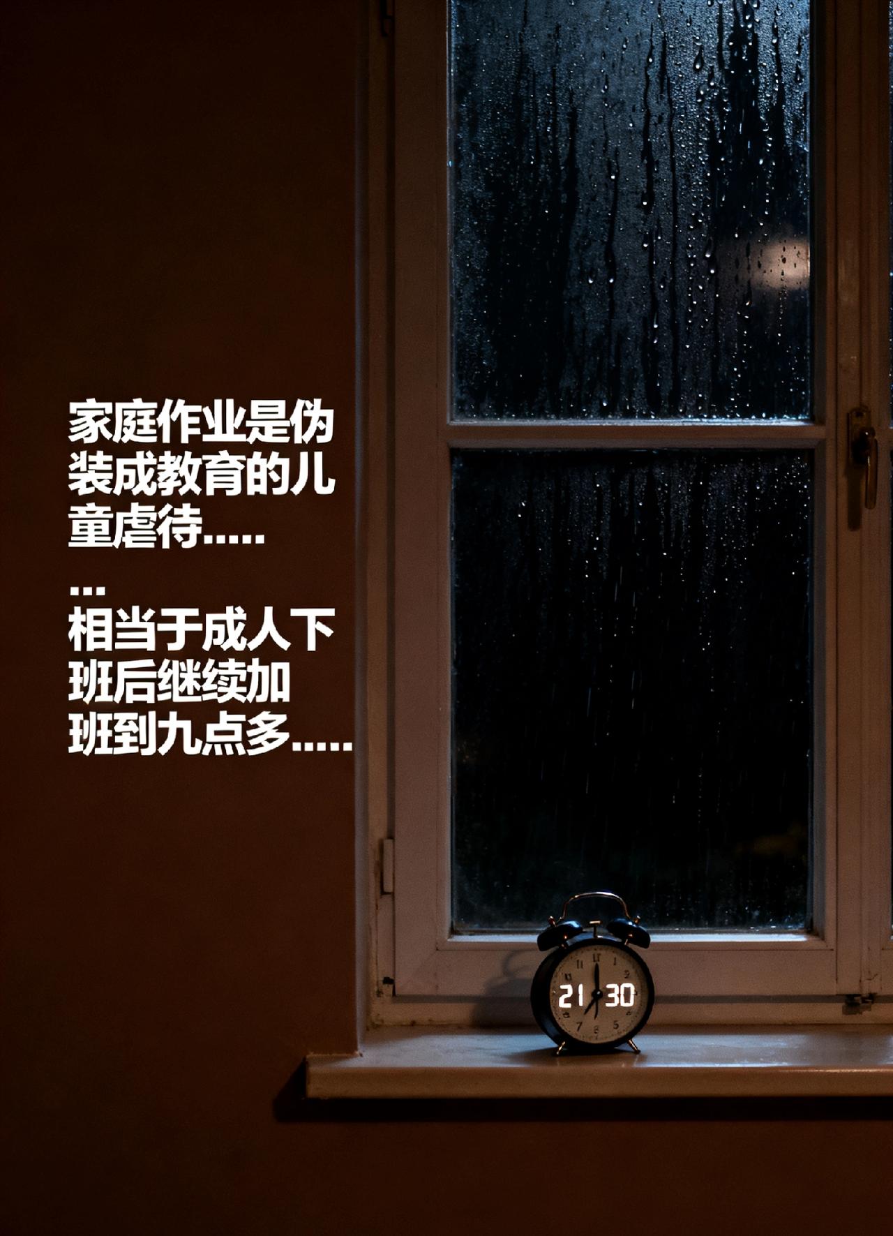 今天看到一个观念
家庭作业是伪装成教育的儿童虐待......
相当于成人下班后继