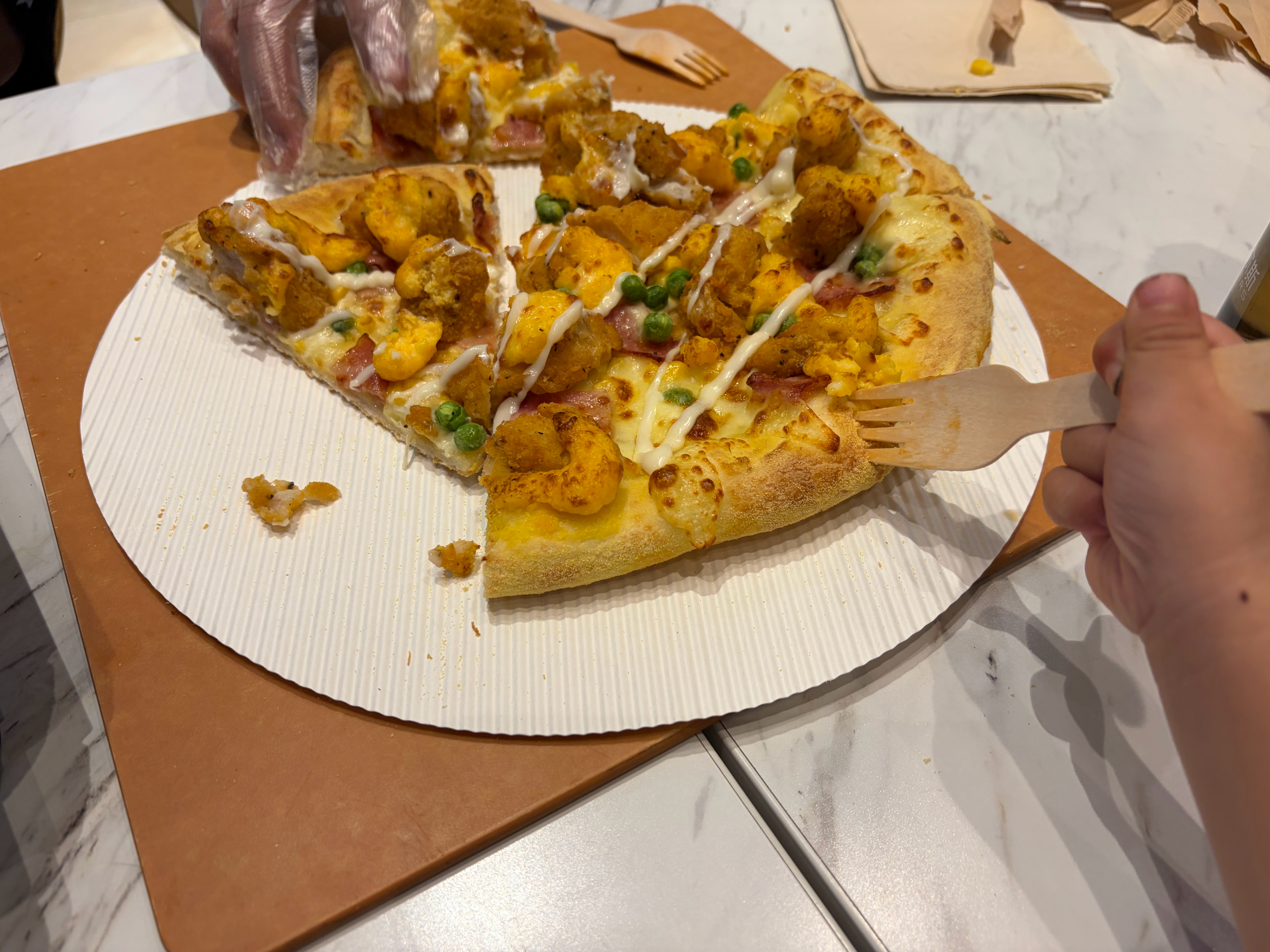 终于被我吃上达美乐 