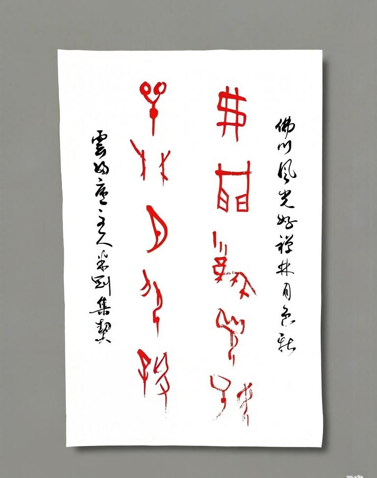 米刚甲骨文作品