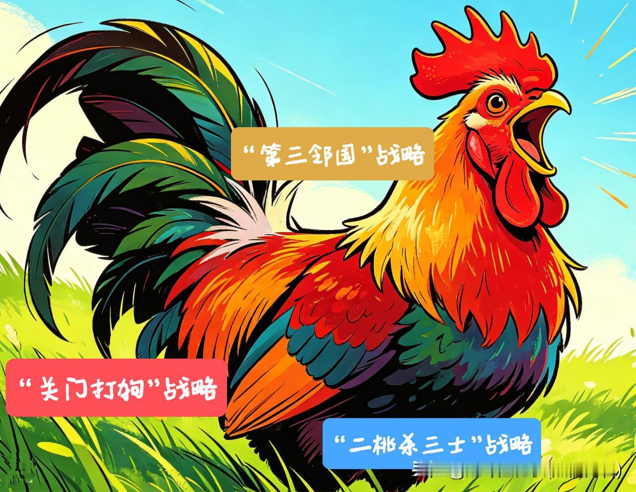 《讽评：三个邻国的三大傻傻“战略”》
　　凡是正常的国家战略，都是有利于本国长远