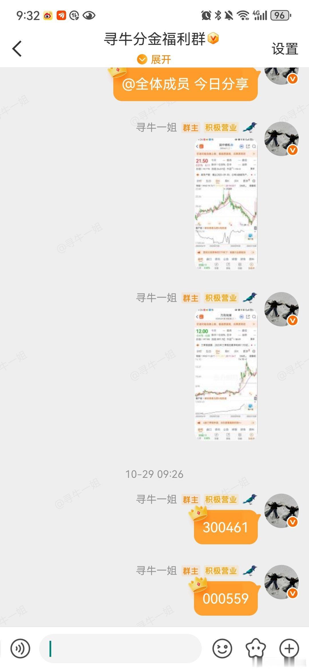 周三群里分享的万向钱潮开盘直接涨停，恭喜跟上吃肉的兄弟财经 ​​​