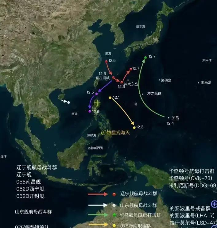 中国下了一盘大棋！055军舰和辽宁舰群东西合围琉球，中国专家：按照波茨坦公告，琉