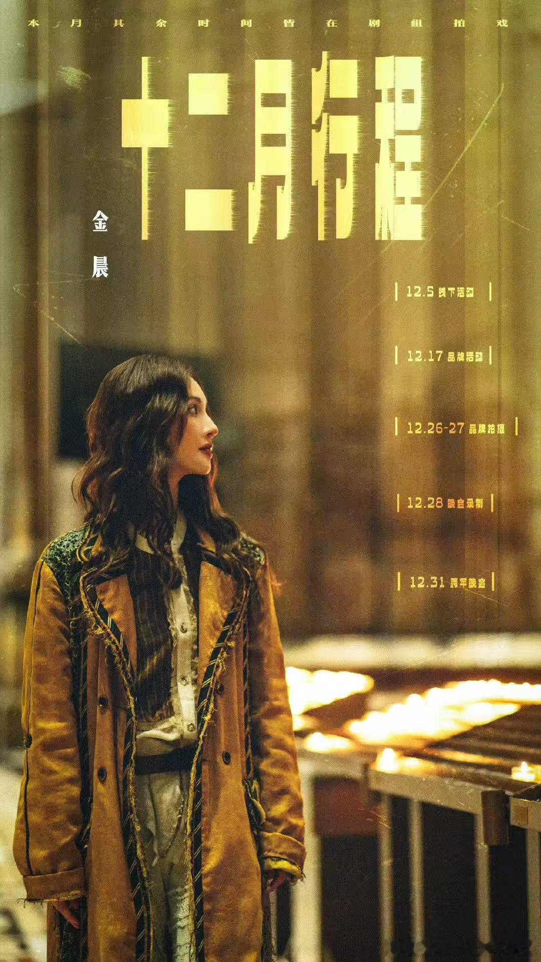 金晨12月行程图已送达 金晨12月行程图来啦～期待姐姐的表现！ 