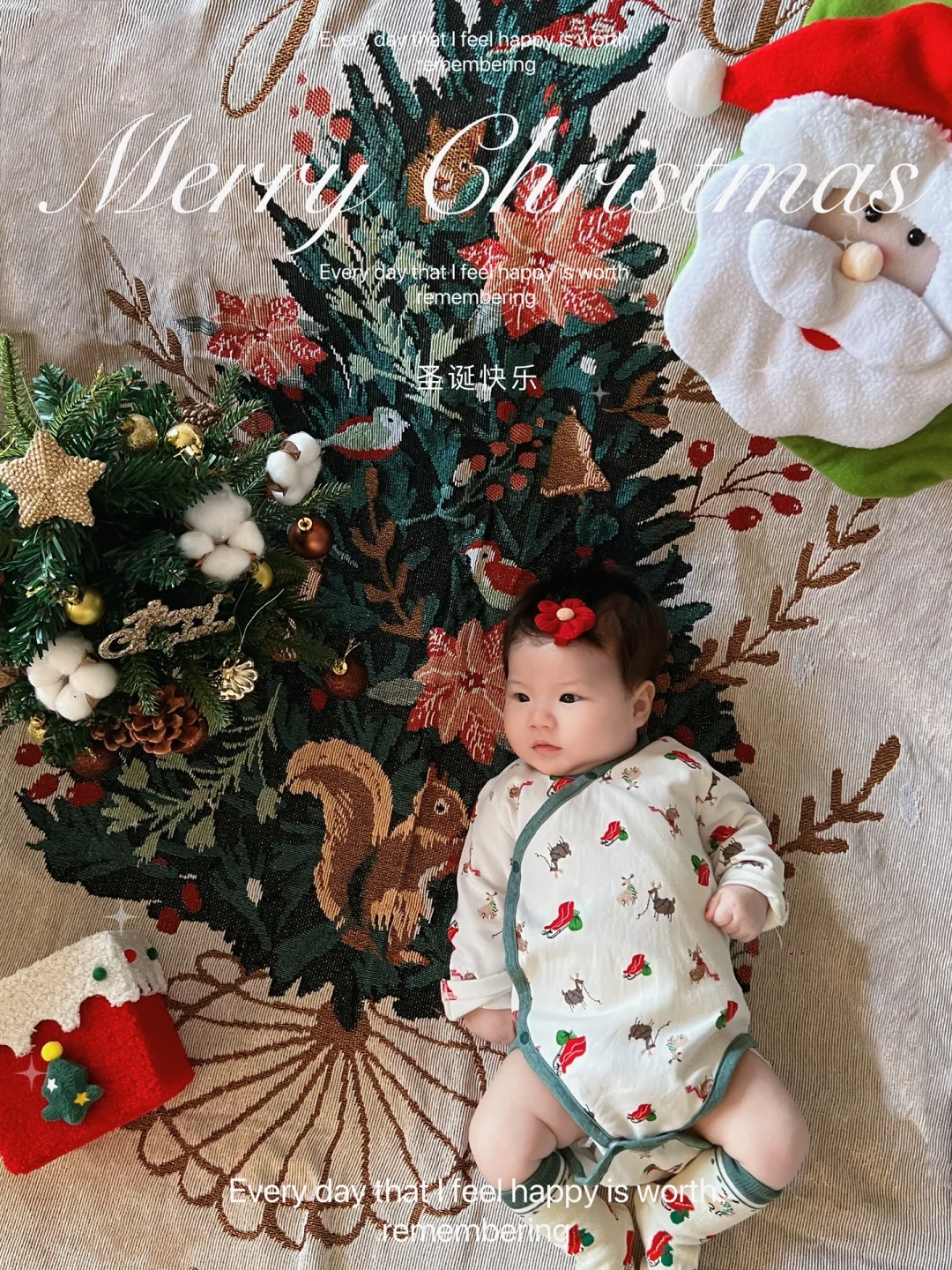 0️⃣成本在家也能拍圣诞亲子照🎄
