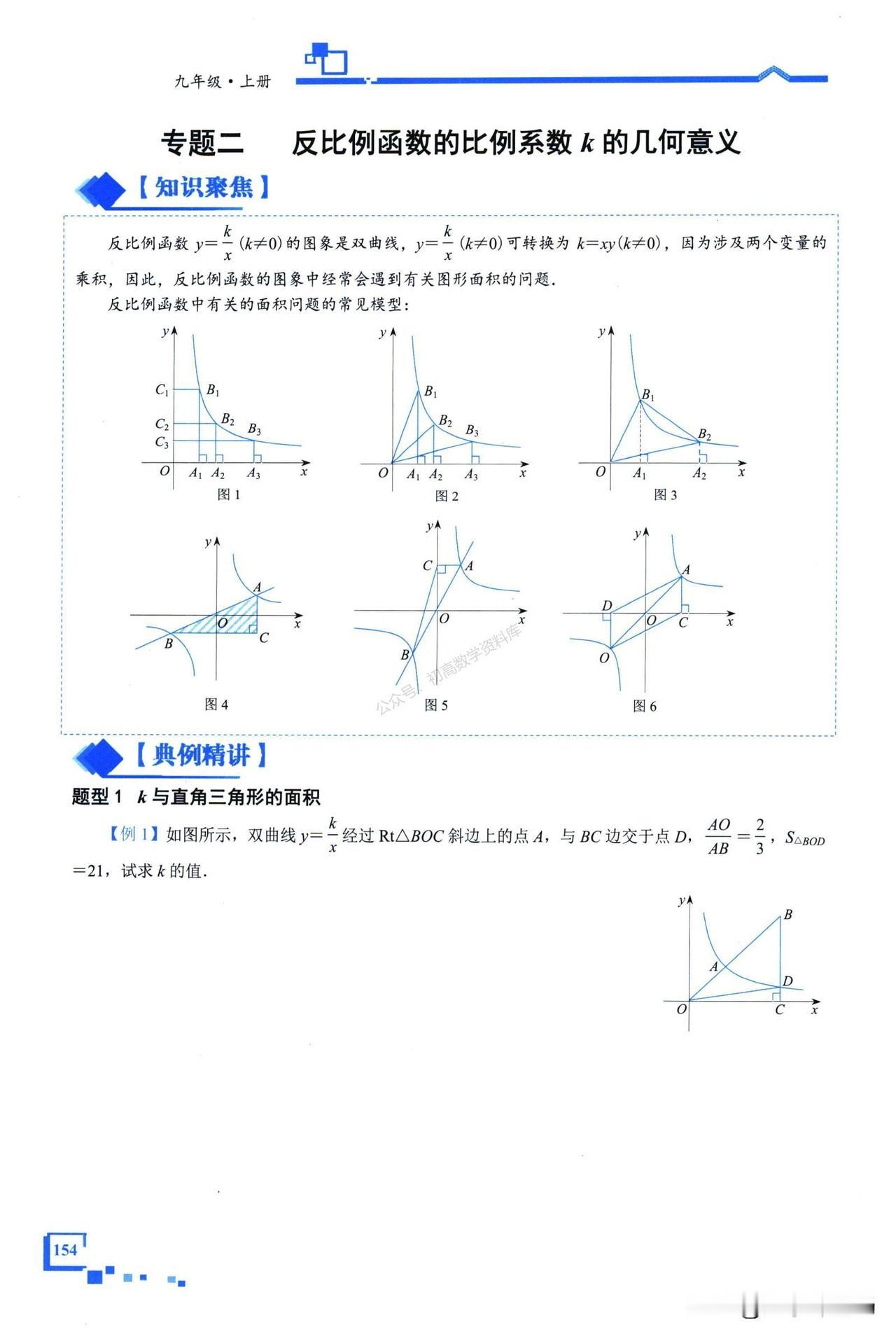 反比例函数中K的几何意义总结