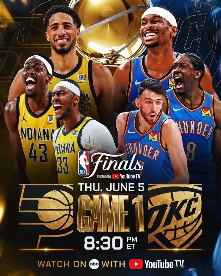 6月6日上午8点半
NBA总决赛将开打！
雷霆能否坐镇主场取得开门红？
步行者能
